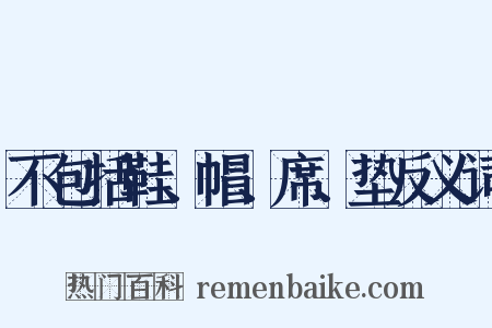 不包括鞋、帽、席、垫反义词是什么意思的图片